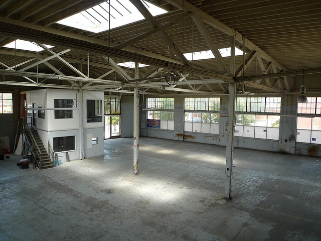 Inside of an empty warehouse