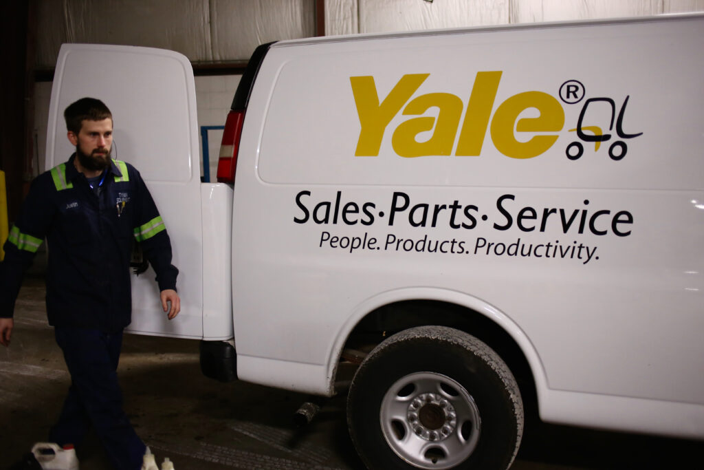 Yale branded truck